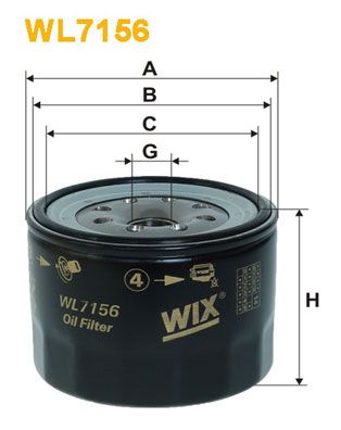 WIX FILTERS Масляный фильтр WL7156